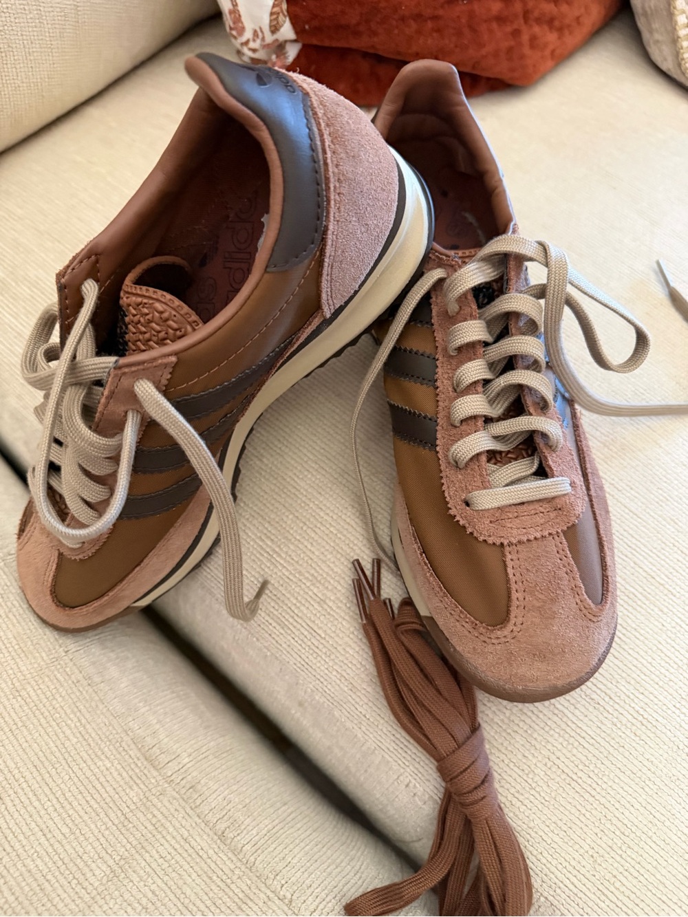 adidas Men's Low-Profile Sneakers in Brown & Tan